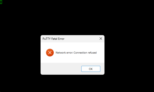 Ошибка SSH Connection refused при подключении к серверу