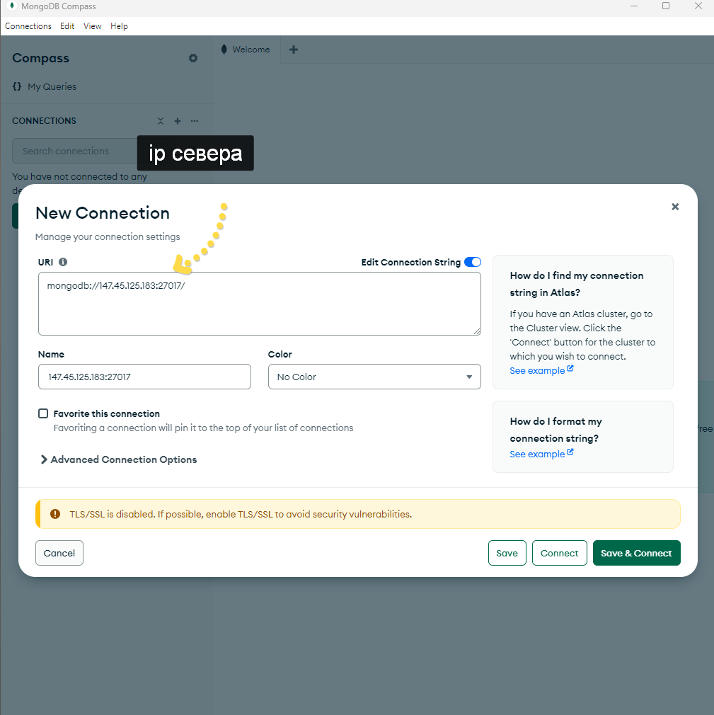 MongoDB config bindIp