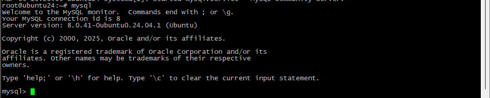 Командная строка MySQL