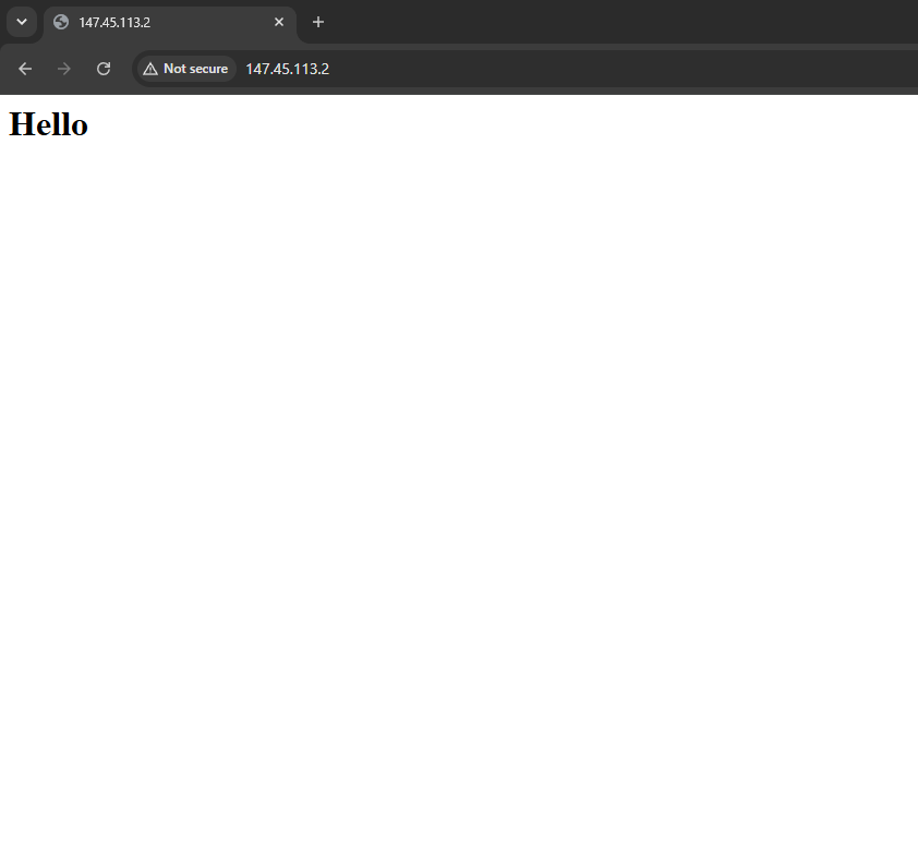 Проверка отображения сайта через Nginx