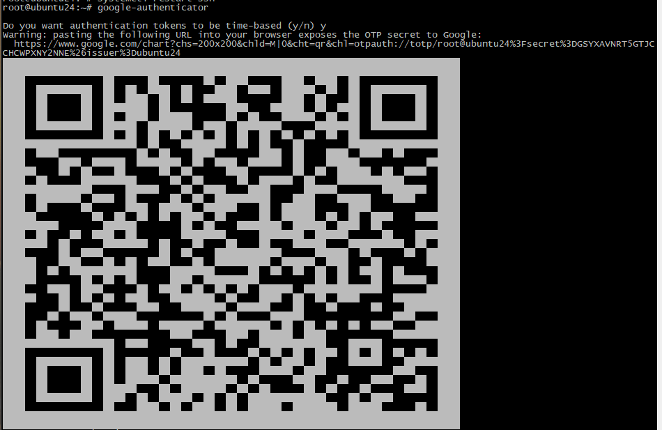 Google Authenticator QR Code